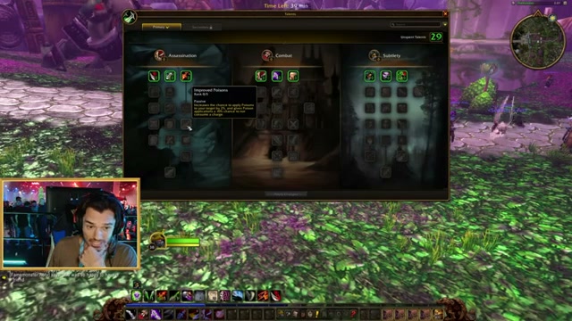 Rogue talent UI in the WoW Forever demo